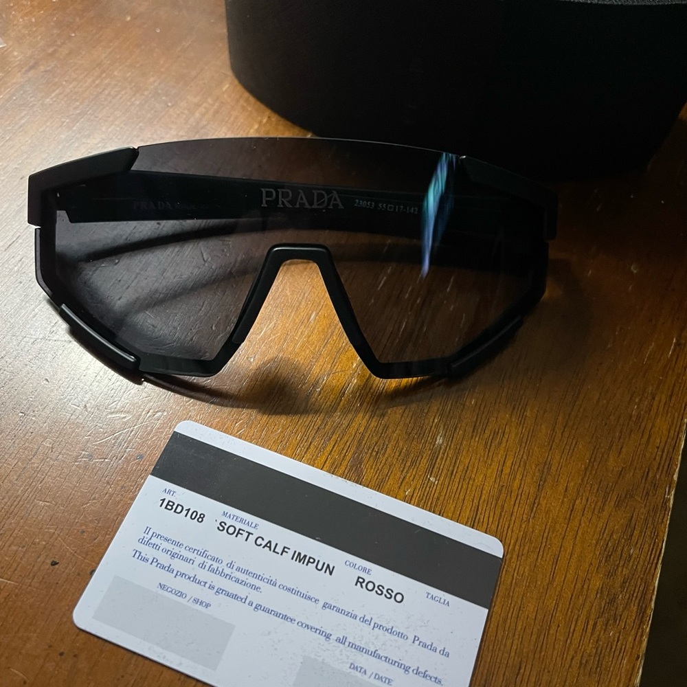 Prada Black Shield Sunglasses
